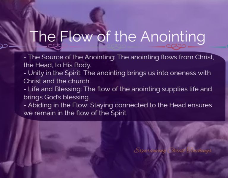 Devotional 184: The Flow of the Anointing