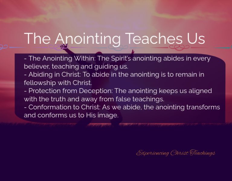 Devotional 183: The Anointing Teaches Us