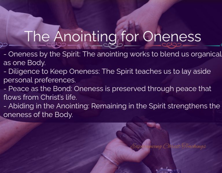 Devotional 188: The Anointing for Oneness