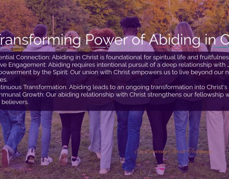 Devotional 213: The Transforming Power of Abiding in Christ