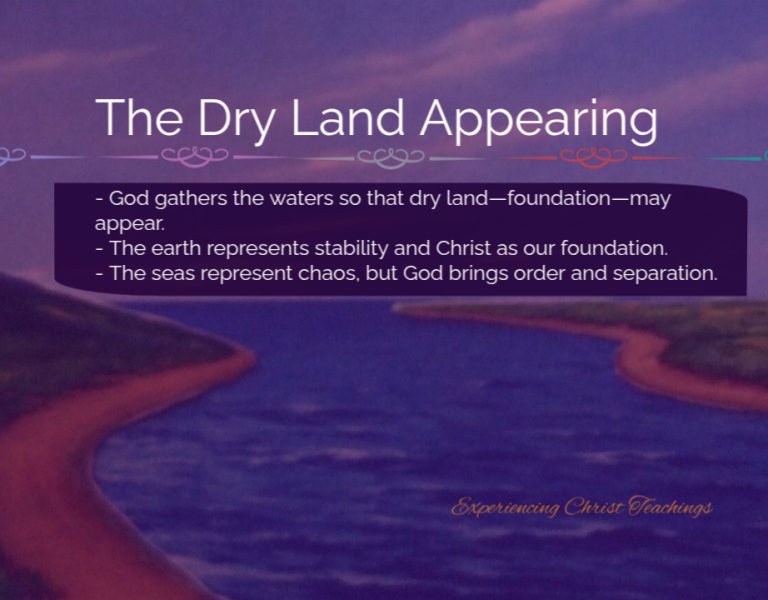 Devotional 225: The Dry Land Appearing