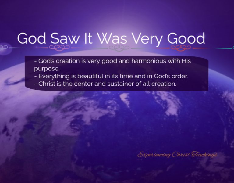 Devotional 232: God Saw It Was Very Good