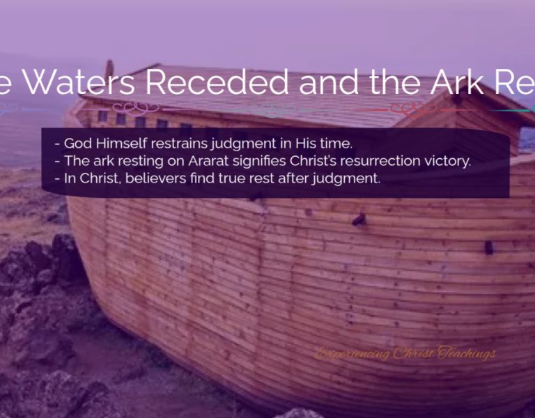 Devotional 284: The Waters Receded and the Ark Rested